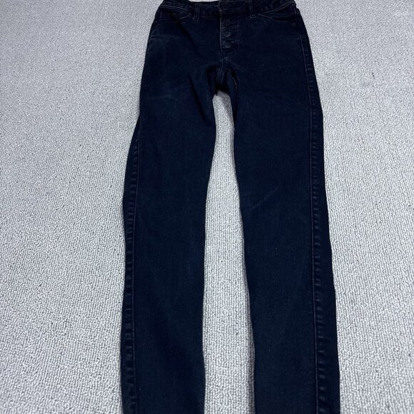 Old Navy Jeans Extra High Rise Rockstar Super Skinny Black Pockets Size 0 - Picture 7 of 12